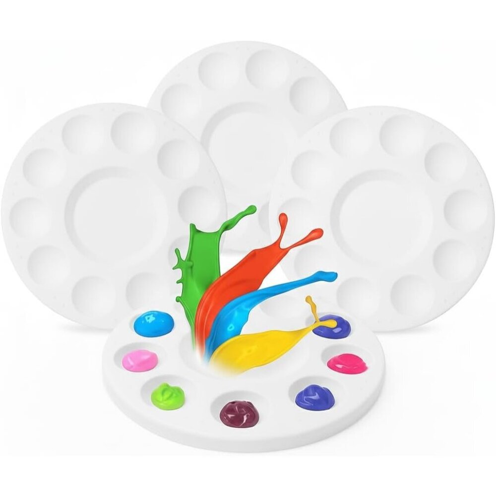 4 Pack Paint Tray Palettes, Kids' Plastic Paint Holder, Trays for Kids